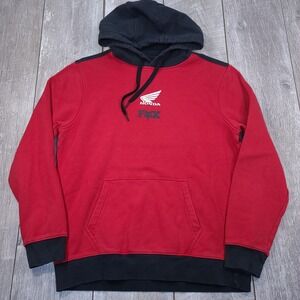 Fox Racing Honda Hoodie Mens Large Red Black Pullover HRC Motocross S28998